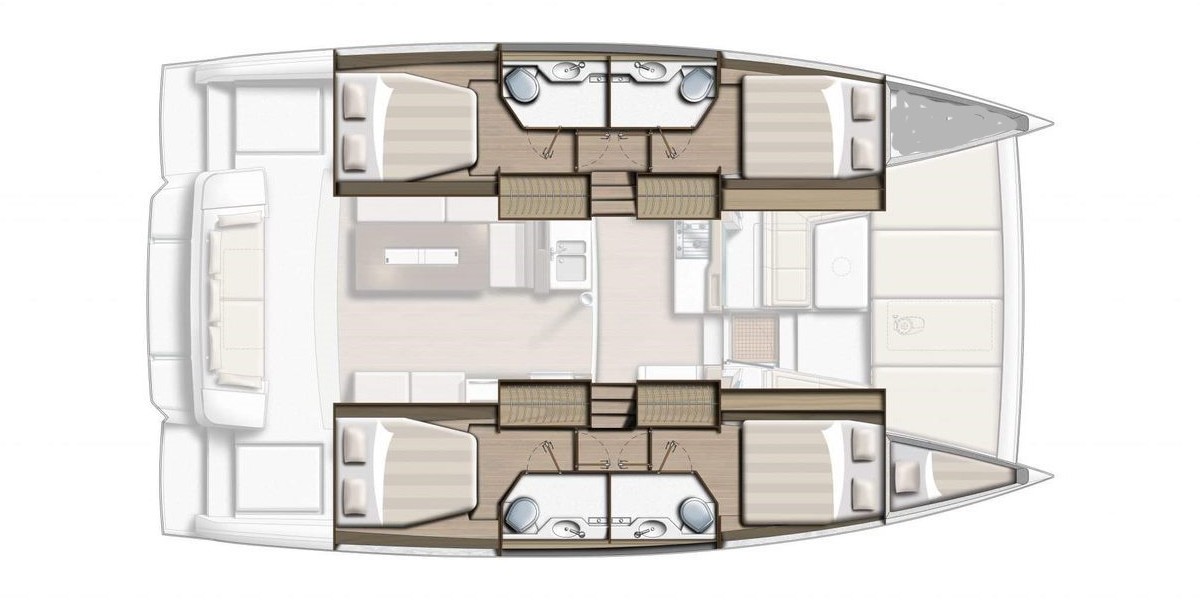 Bali 4.2, Open Office | Yacht Charter Croatia