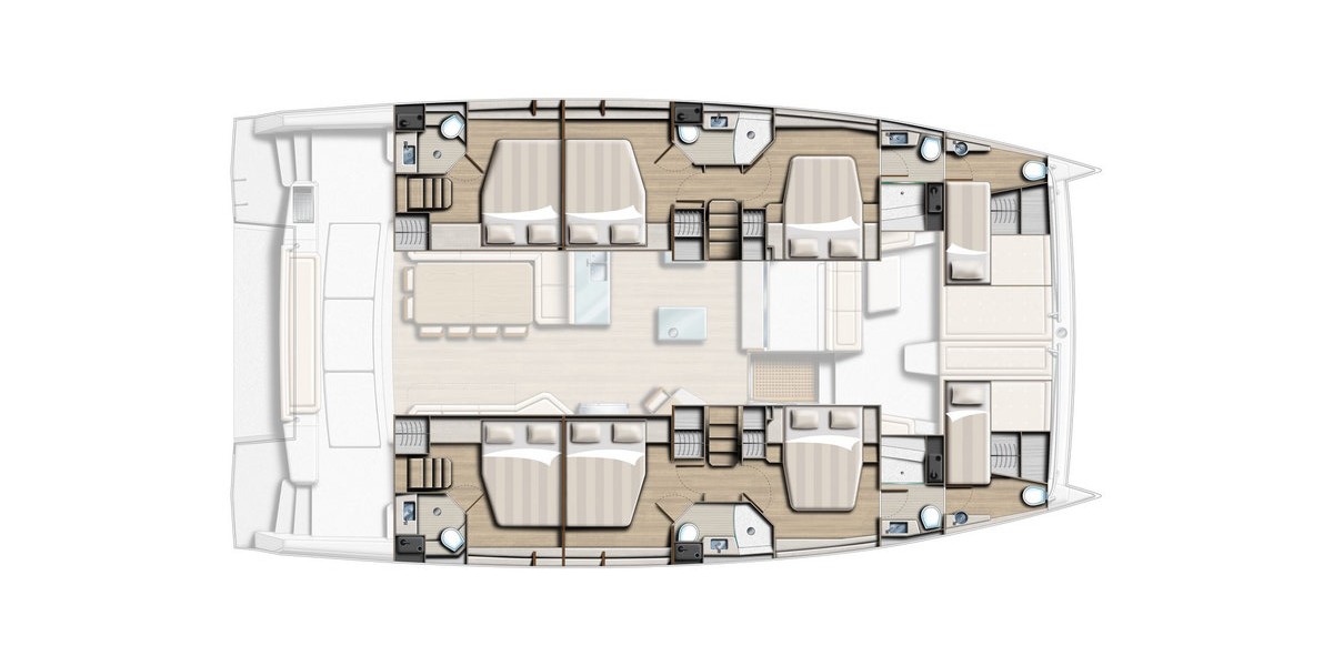 Bali 5.4, Lalounge | Yachtcharter Kroatien