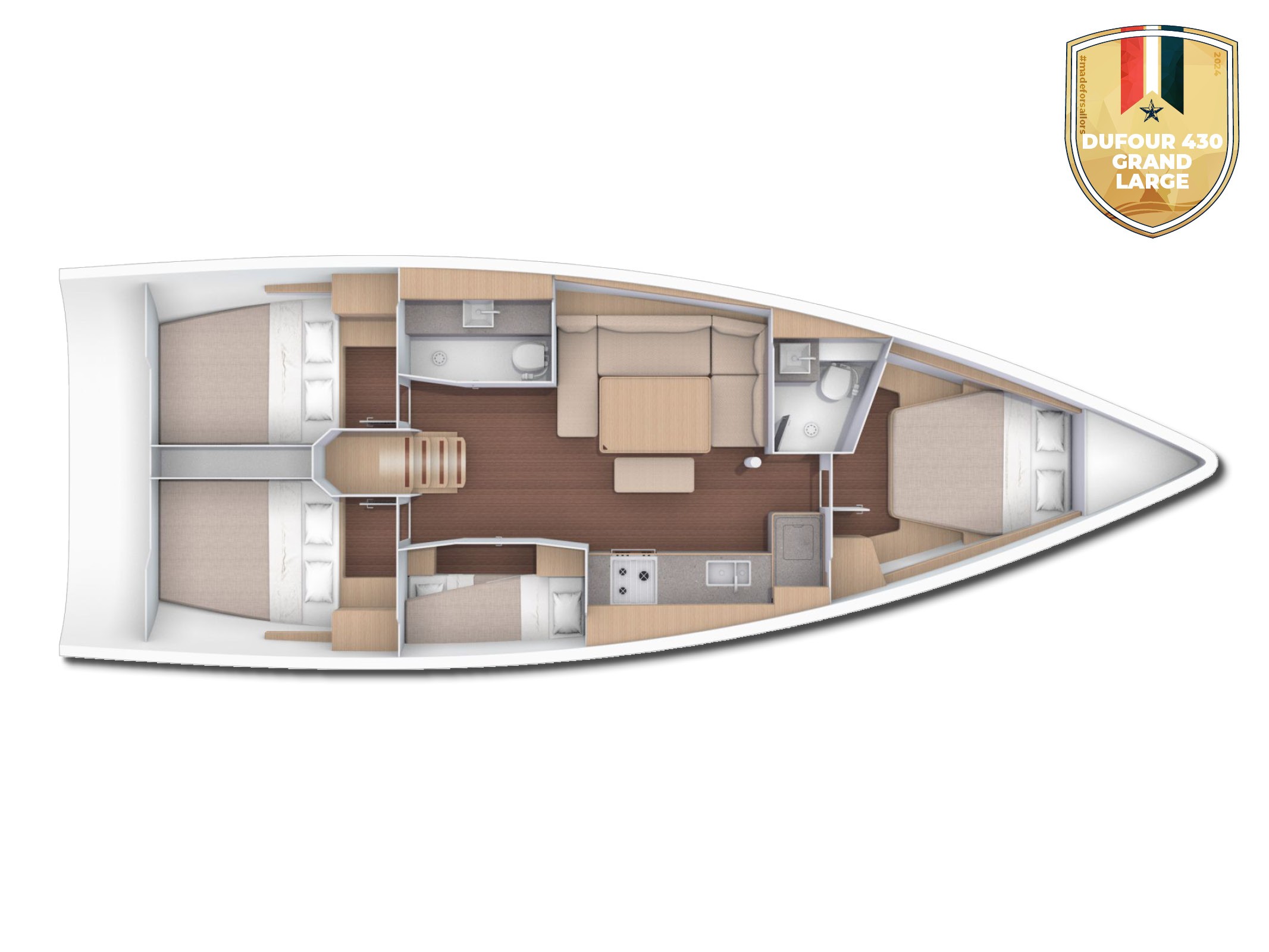 Dufour 430 GL, Calando | Noleggio di Yacht Croazia