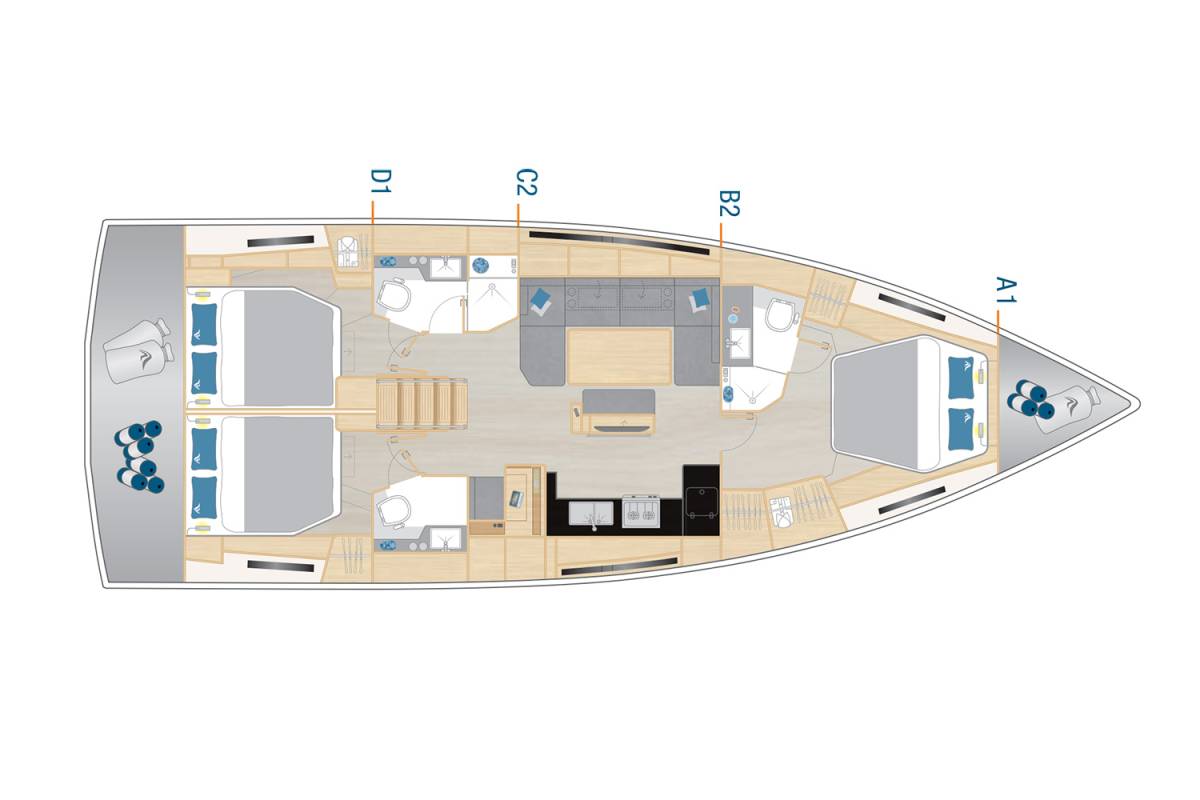 Hanse 460, Chrisphi | Yachtcharter Kroatien
