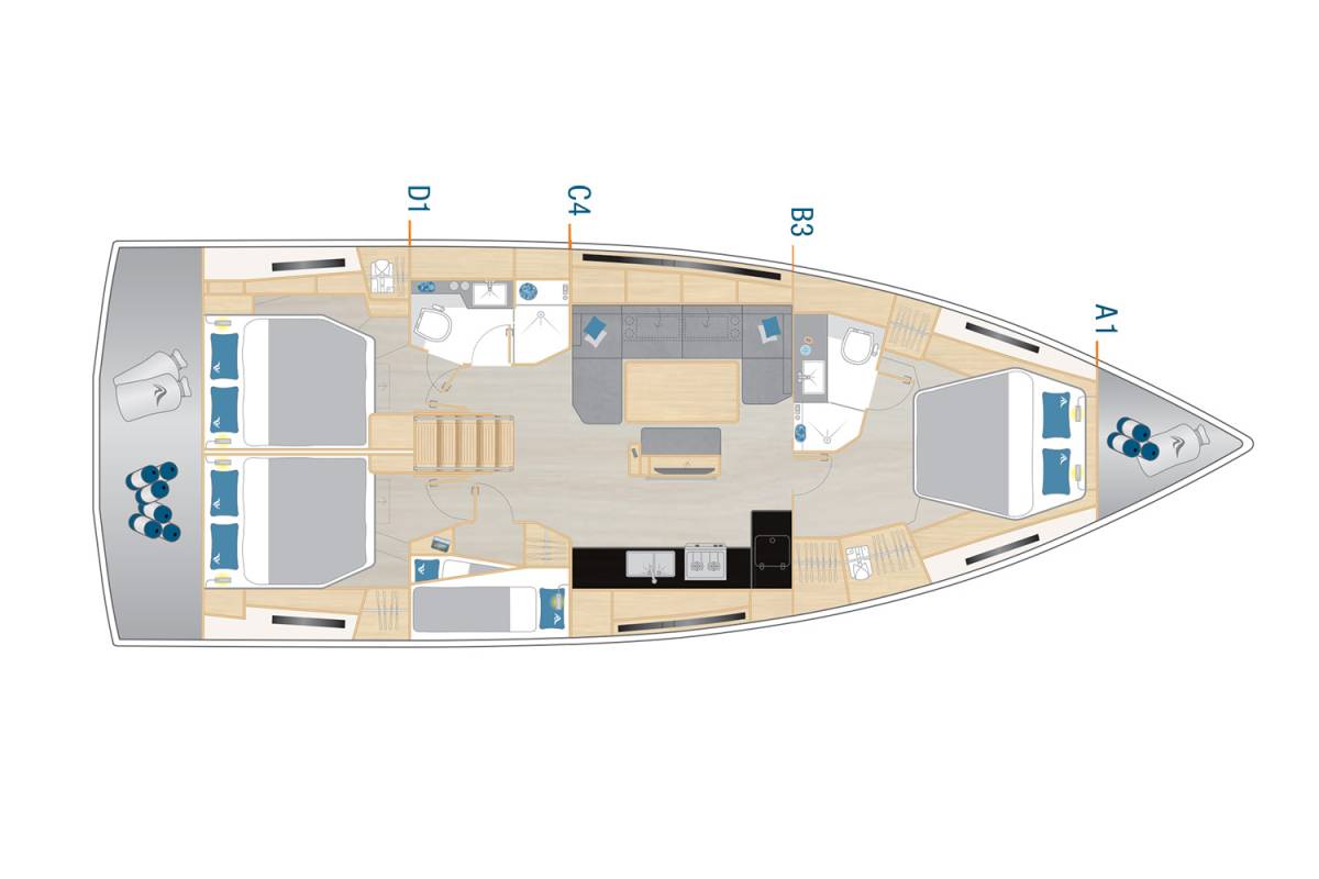Hanse 460, Blondie - OW | Yacht Charter Croatia