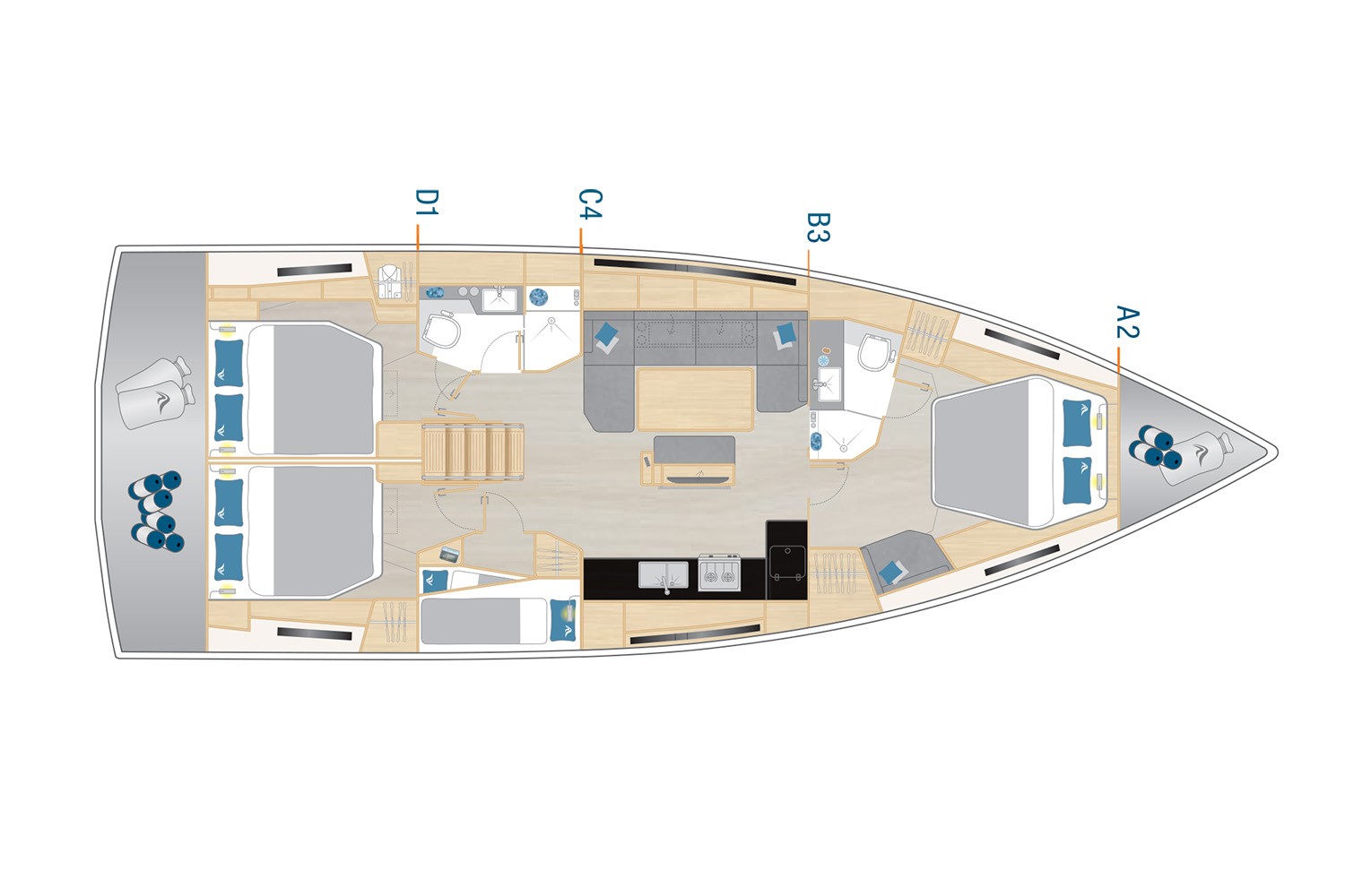Hanse 460, Kontrari - OW | Yacht Charter Croatia