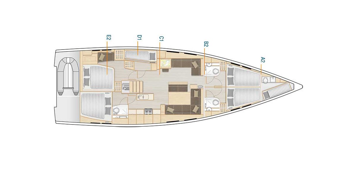 Hanse 548, Adele | Yacht Charter Croatia