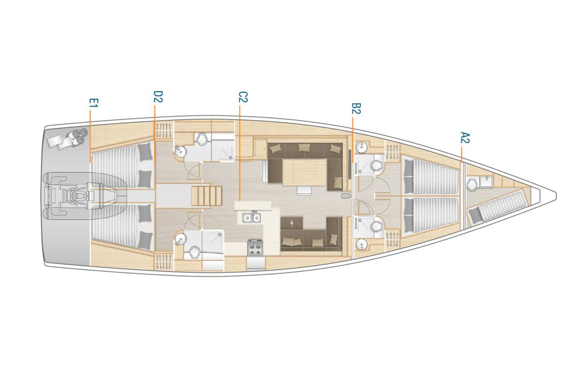 Hanse 588, Mischief 2.0 | Yacht Charter Croatia