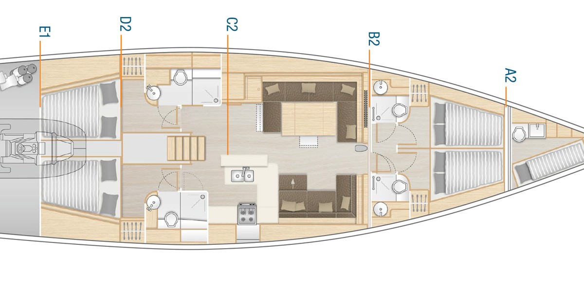 Hanse 588, Mischief 2.0 | Yachtcharter Kroatien