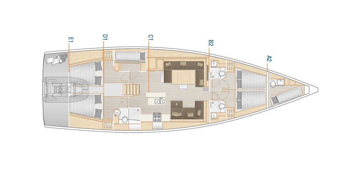 Hanse 588, Citrus | Yacht Charter Croatia