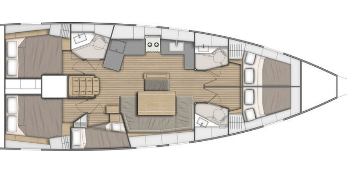 Oceanis 46.1, Tria | Yacht Charter Croatia