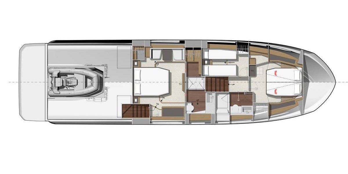 Prestige 590, Shaft | Yacht Charter Croatia